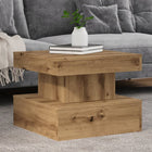 Salontafel 50x50x40 cm eikenkleur LED