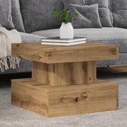 Salontafel 50x50x40 cm eikenkleur LED