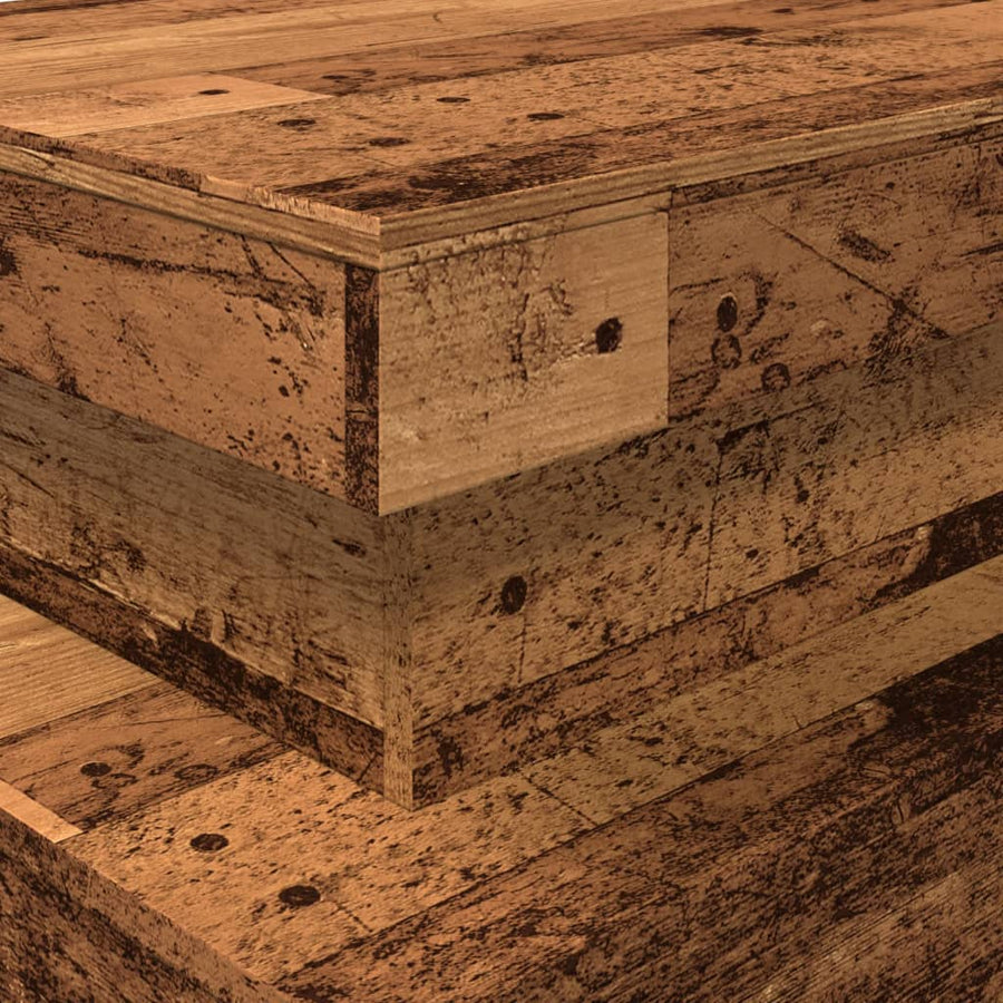 Salontafel Met Led-Verlichting 90X50X40 Cm Kleurig Oud hout 90 cm