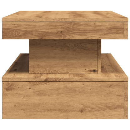 Salontafel Met Led-Verlichting 90X50X40Cm Artisanaal Eikenkleur artisian oak 90 cm