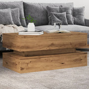 Salontafel 90x50x40 cm eikenkleur LED
