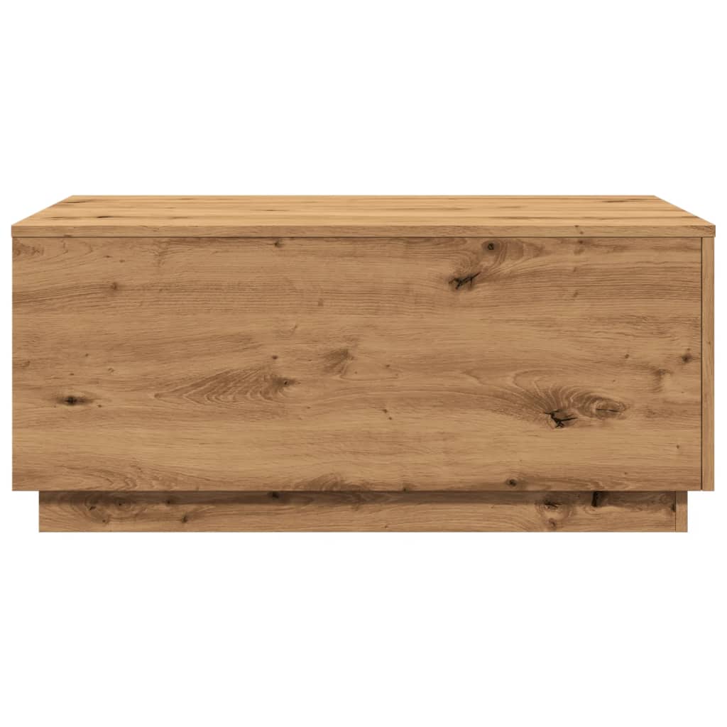 Salontafel met LED-verlichting 90x50x40cm artisanaal eikenkleur