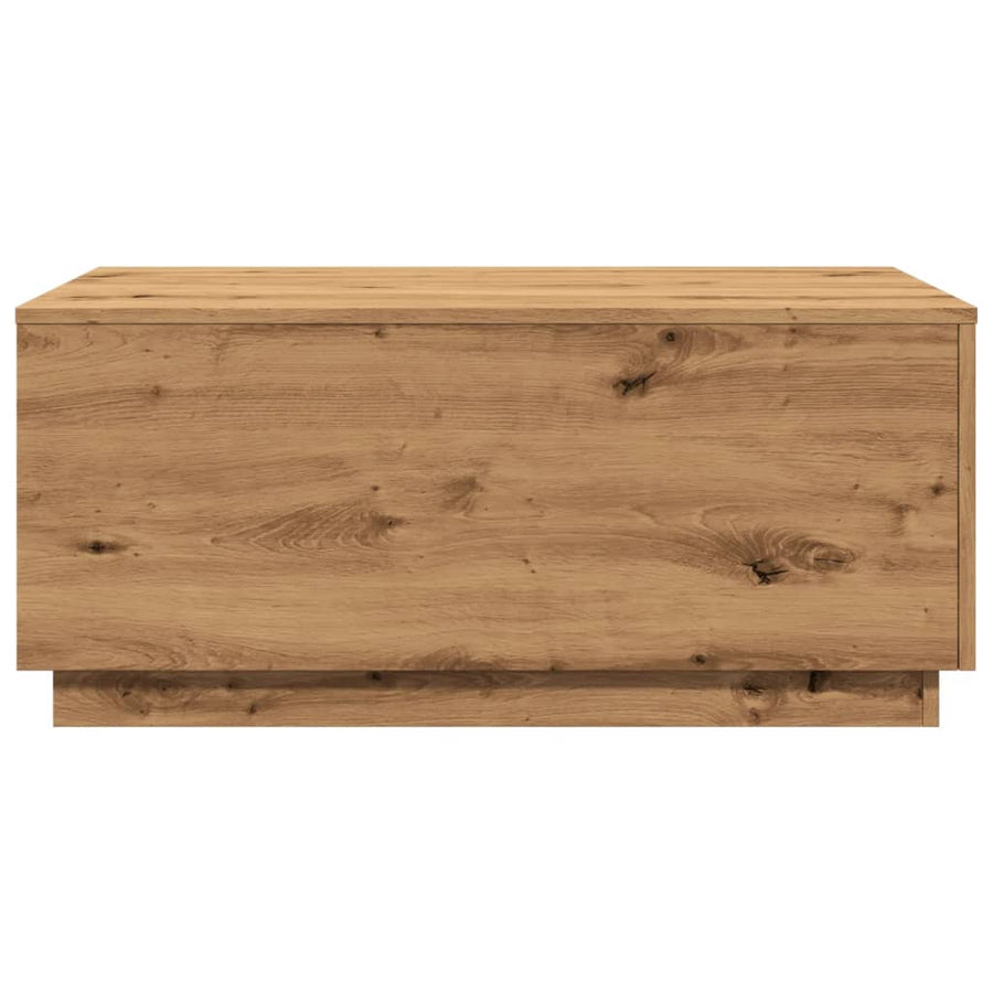Salontafel met LED-verlichting 90x50x40cm artisanaal eikenkleur