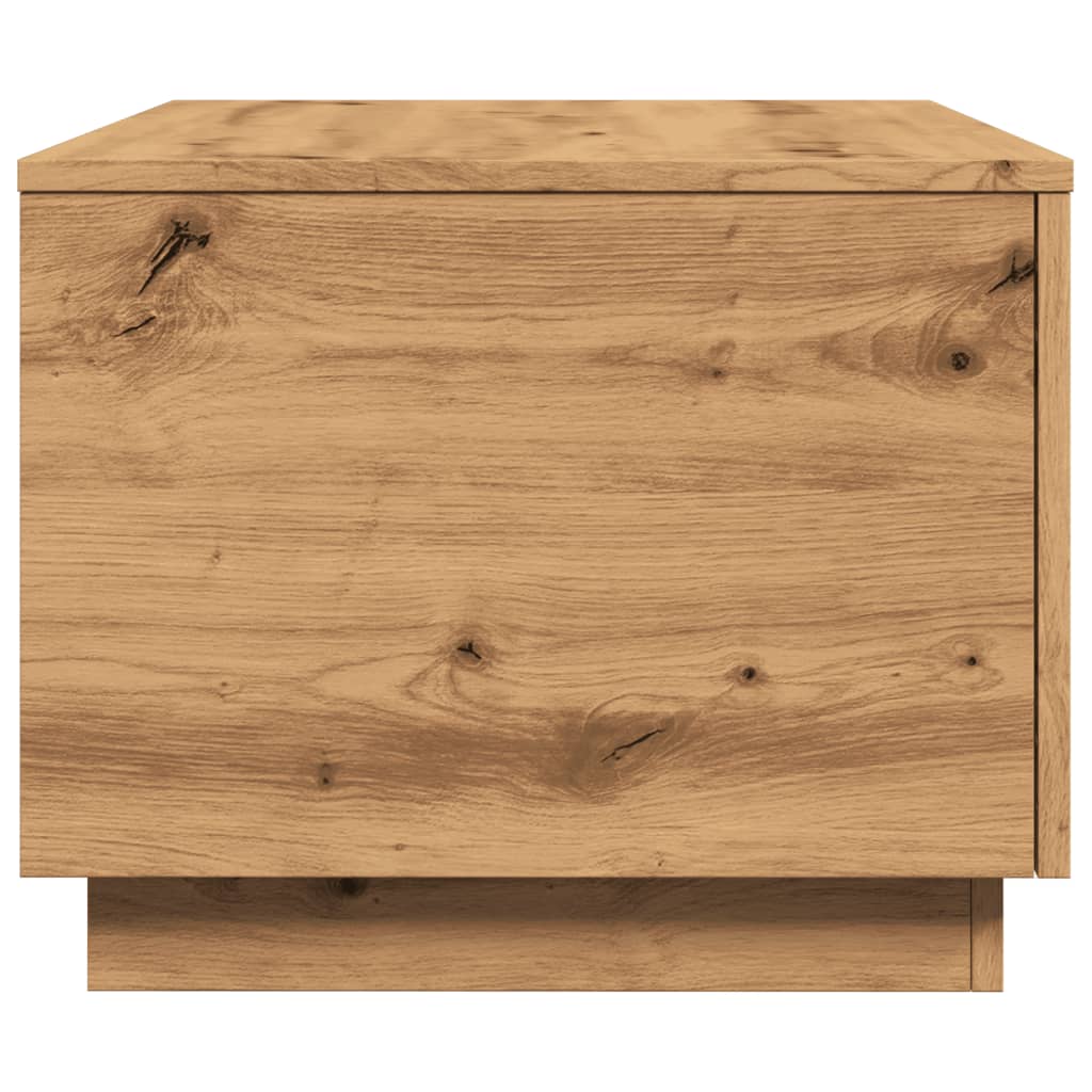 Salontafel met LED-verlichting 90x50x40cm artisanaal eikenkleur