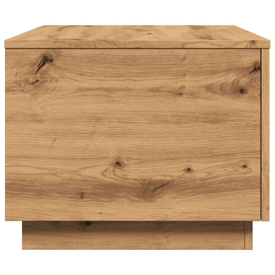 Salontafel met LED-verlichting 90x50x40cm artisanaal eikenkleur