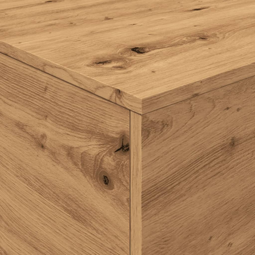Salontafel met LED-verlichting 90x50x40cm artisanaal eikenkleur