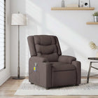 Massagestoel donkerbruin stof