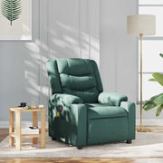 Massagestoel verstelbaar stof donkergroen 77x93x99 cm