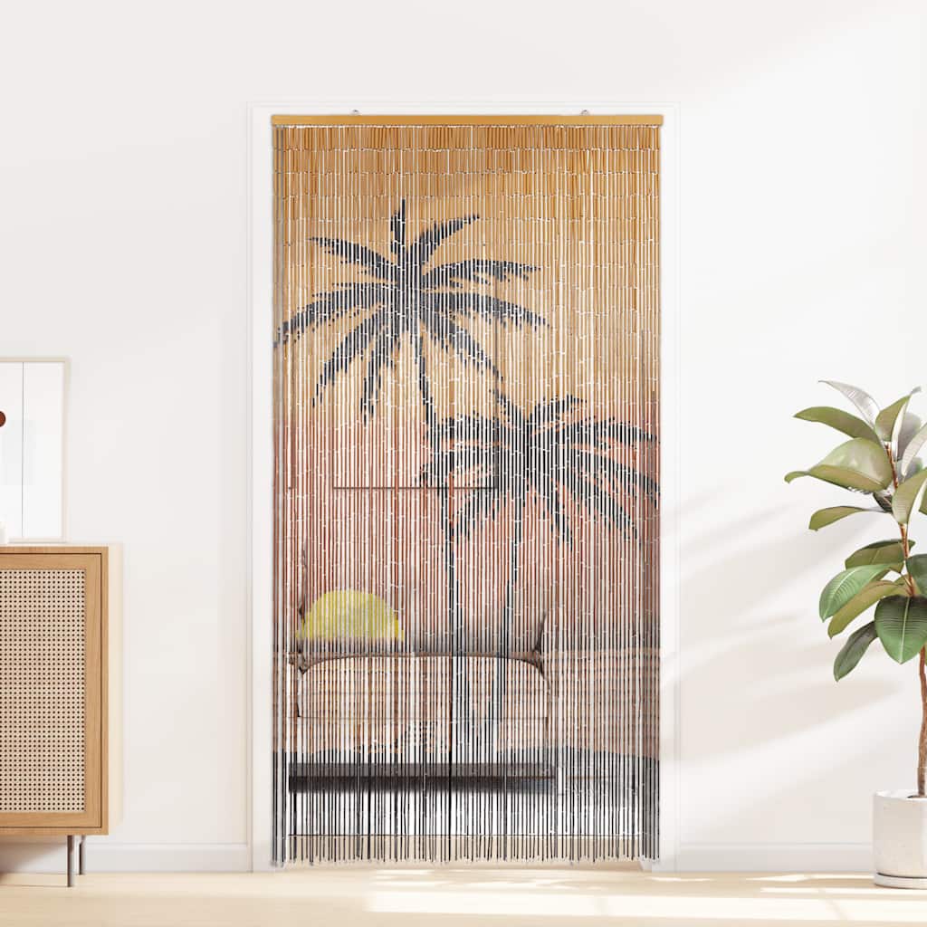 Insectengordijn 100x200 cm bamboe palmboom print