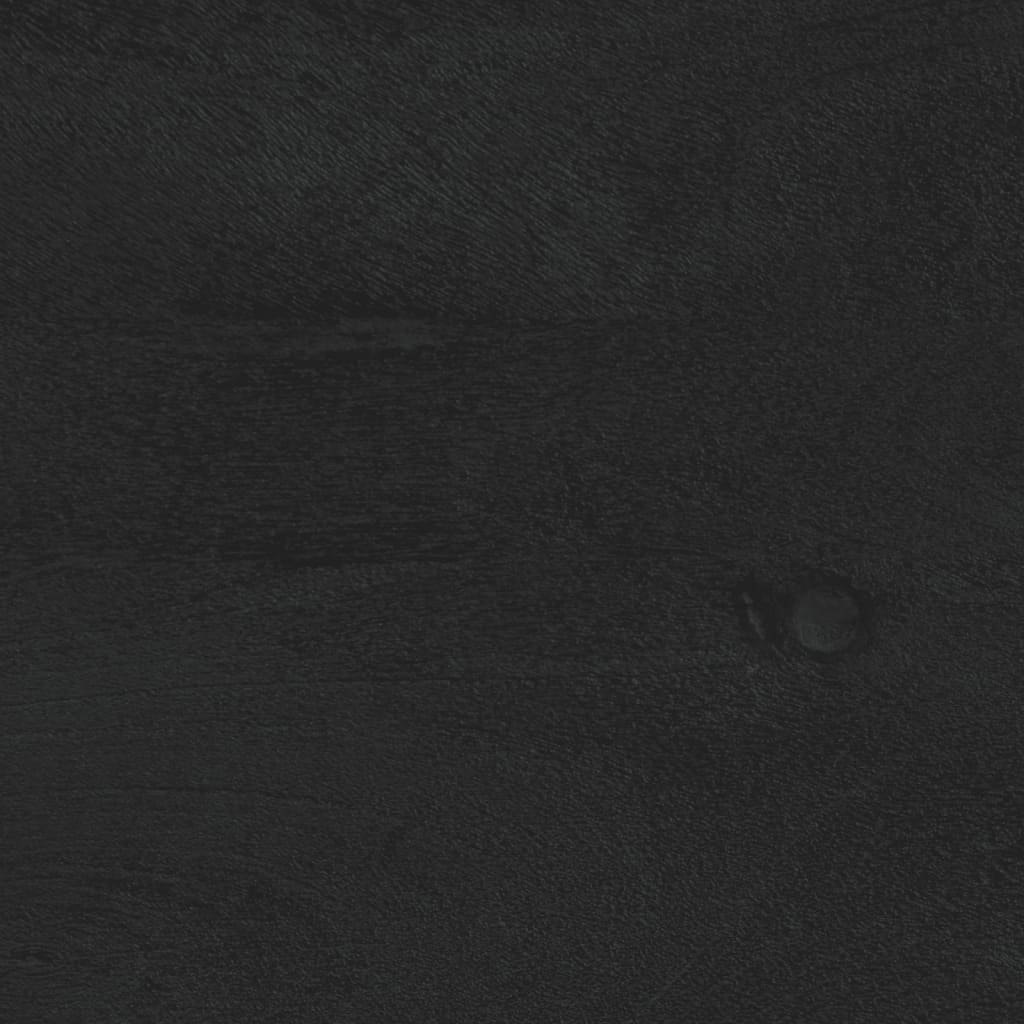 Nachtkastje 2 st 40x33x46 cm massief mangohout zwart