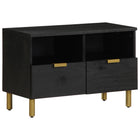TV cabinet 70x33x46 cm engineered wood black