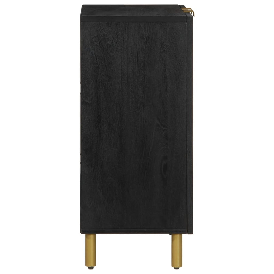 Dressoir 60x33x75 cm bewerkt hout zwart
