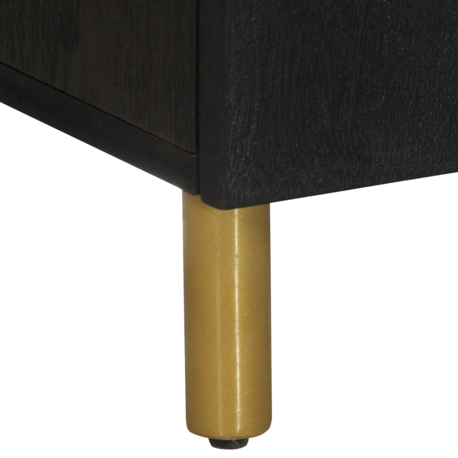 Dressoir 60x33x75 cm bewerkt hout zwart