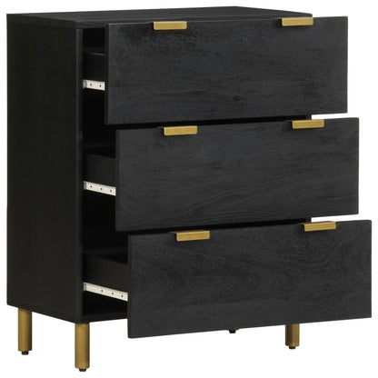 Dressoir 60x33x75 cm bewerkt hout zwart