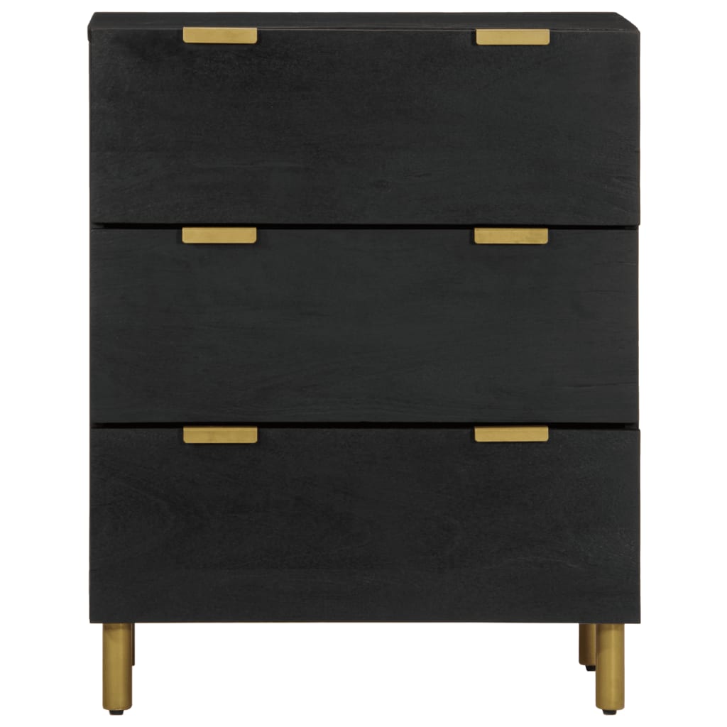 Dressoir 60x33x75 cm bewerkt hout zwart