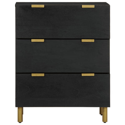 Dressoir 60x33x75 cm bewerkt hout zwart