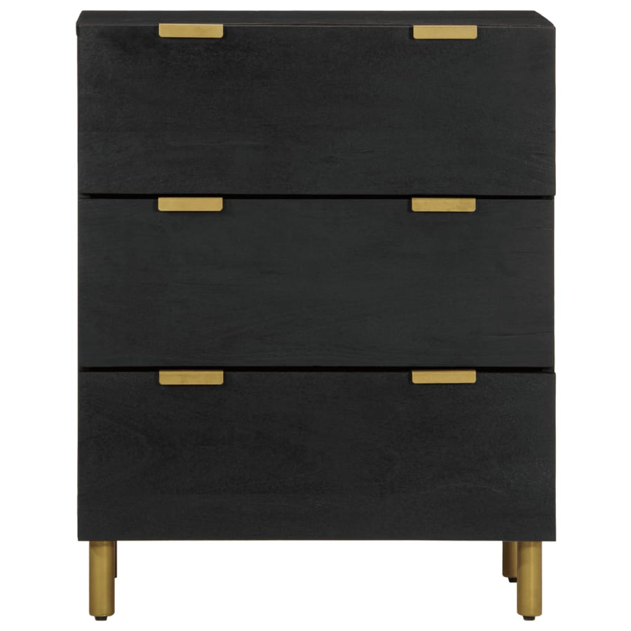 Dressoir 60x33x75 cm bewerkt hout zwart
