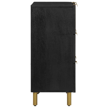 Dressoir 60x33x75 cm bewerkt hout zwart