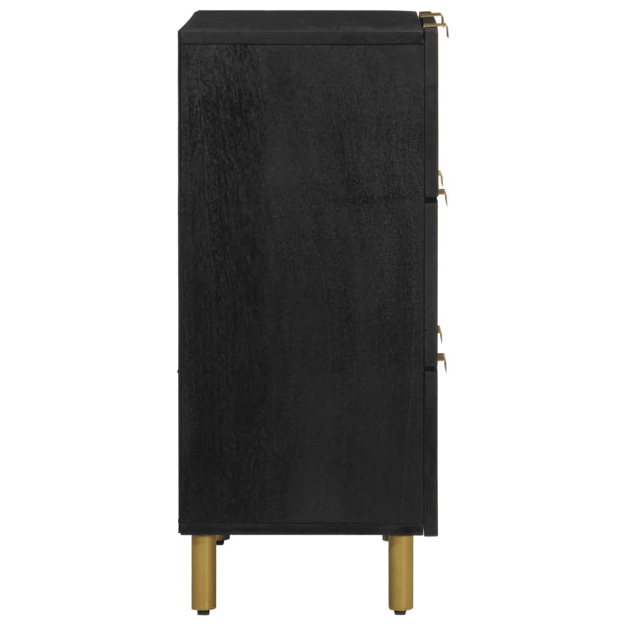 Dressoir 60x33x75 cm bewerkt hout zwart