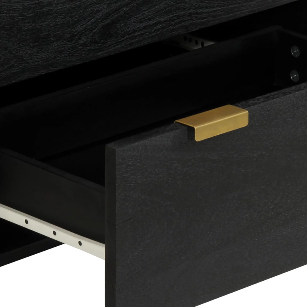 Dressoir 60x33x75 cm bewerkt hout zwart