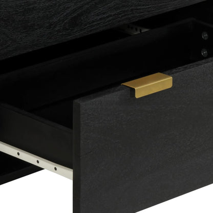 Dressoir 60x33x75 cm bewerkt hout zwart