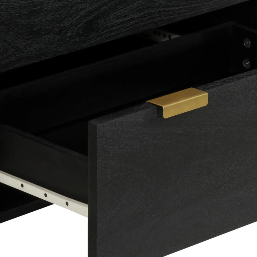 Dressoir 60x33x75 cm bewerkt hout zwart