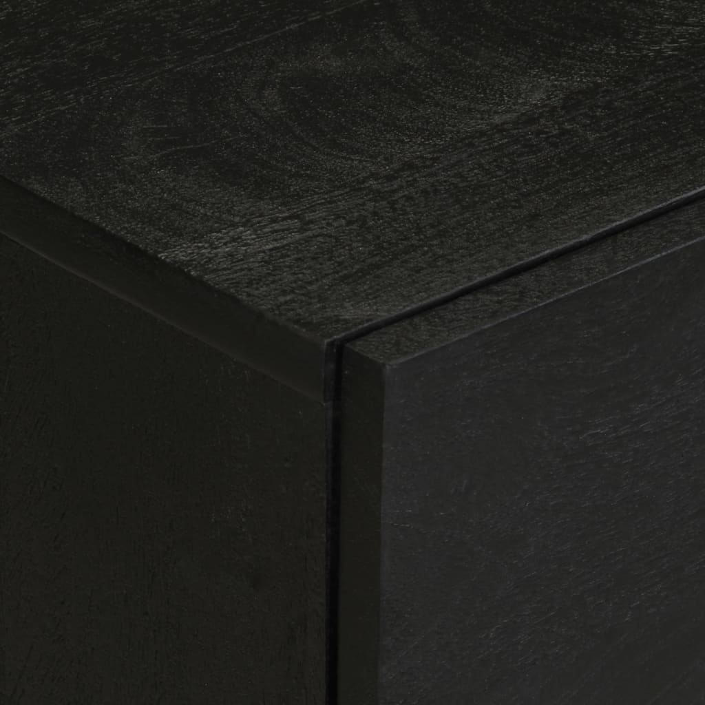 Nachtkastje 50x33x62 cm bewerkt hout zwart