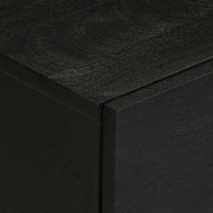 Nachtkastje 50x33x62 cm bewerkt hout zwart