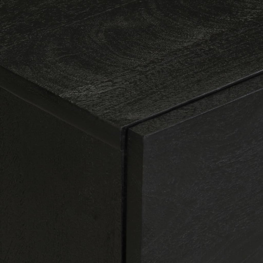 Nachtkastje 50x33x62 cm bewerkt hout zwart