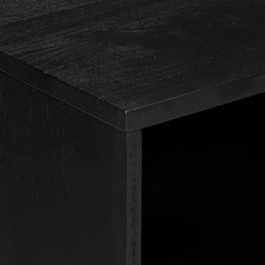 Nachtkastje 50x33x62 cm bewerkt hout zwart