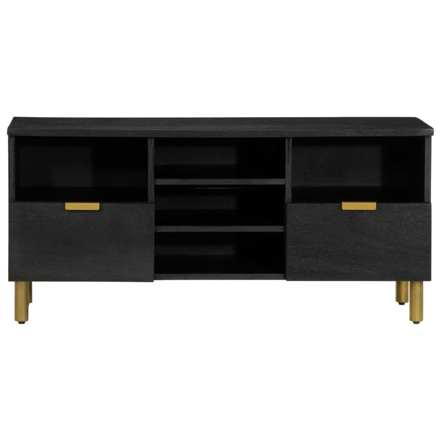 Tv-meubel 100x33x46 cm bewerkt hout zwart
