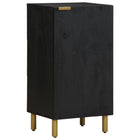 Sideboard 40x33x75 cm carved wood black