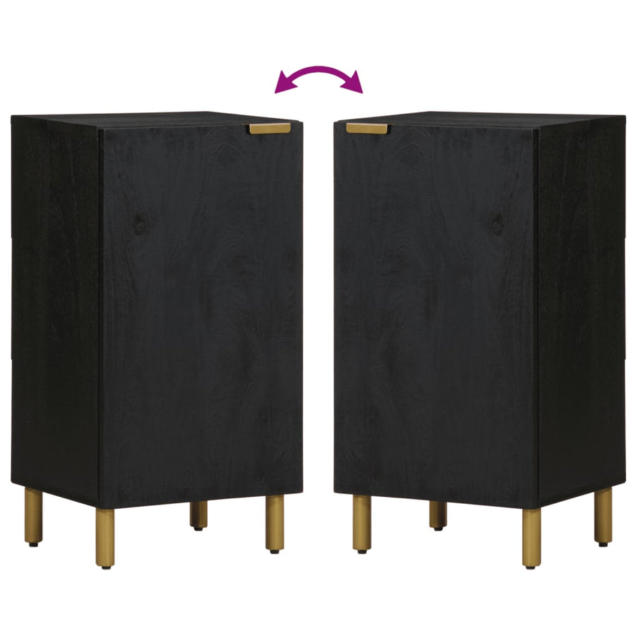 Dressoir 40x33x75 cm bewerkt hout zwart