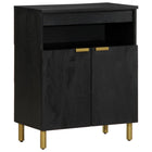 Sideboard 60x33x75 cm treated wood black
