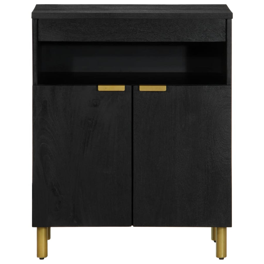 Dressoir 60x33x75 cm bewerkt hout zwart