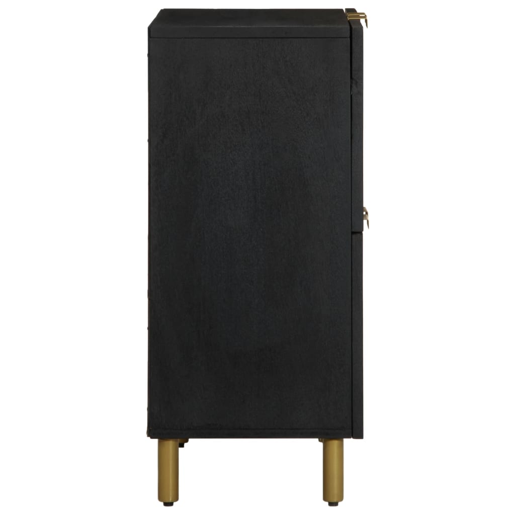 Dressoir 60x33x75 cm bewerkt hout zwart