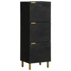 Tall cabinet 40x33x110 cm engineered wood black