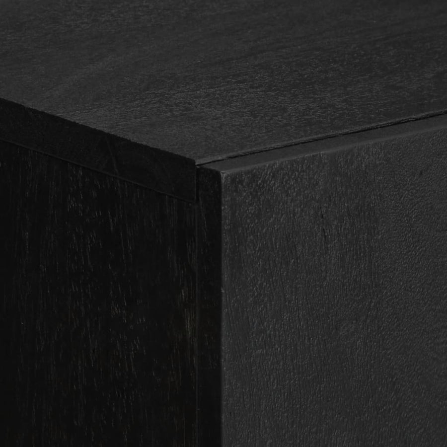 Hoge kast 60x33x100 cm bewerkt hout zwart