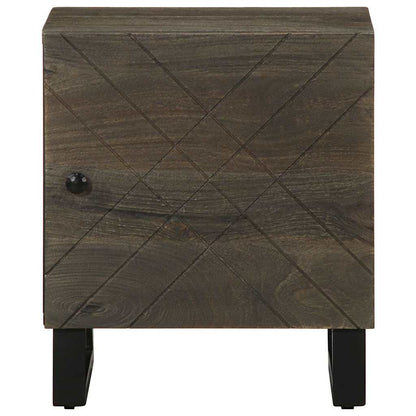 Nachtkastje 40x33x46 cm massief mangohout zwart