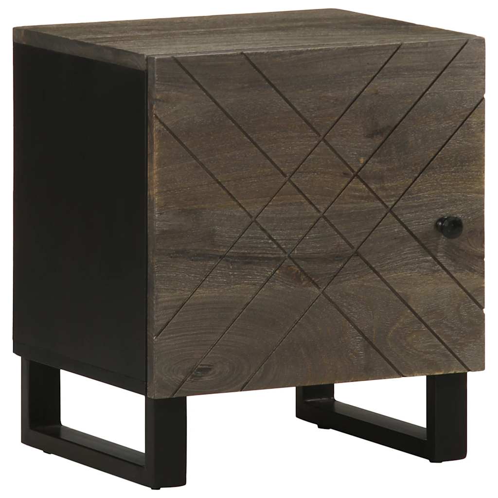 Nachtkastjes 2 st 40x33x46 cm massief mangohout zwart