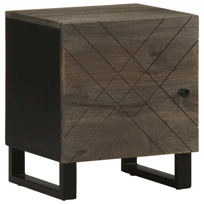 Nachtkastjes 2 st 40x33x46 cm massief mangohout zwart
