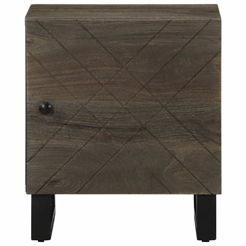 Nachtkastjes 2 st 40x33x46 cm massief mangohout zwart