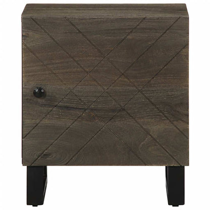 Nachtkastjes 2 st 40x33x46 cm massief mangohout zwart