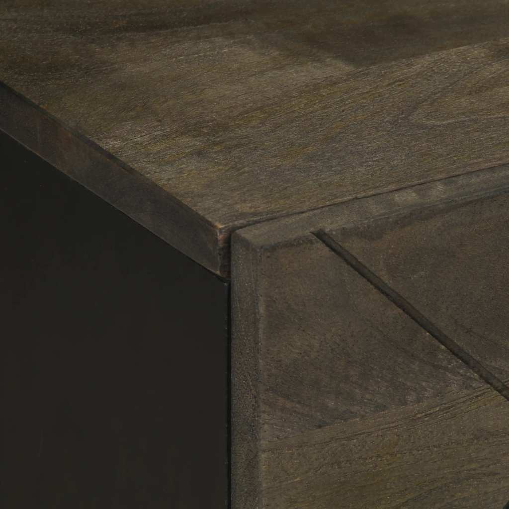 Nachtkastjes 2 st 40x33x46 cm massief mangohout zwart