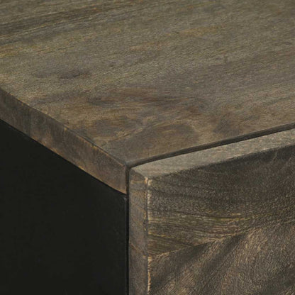 Dressoir 60x33x75 cm massief mangohout zwart