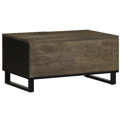 Salontafel 80x50x40 cm massief mangohout zwart