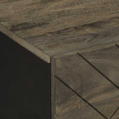 Salontafel 80x50x40 cm massief mangohout zwart