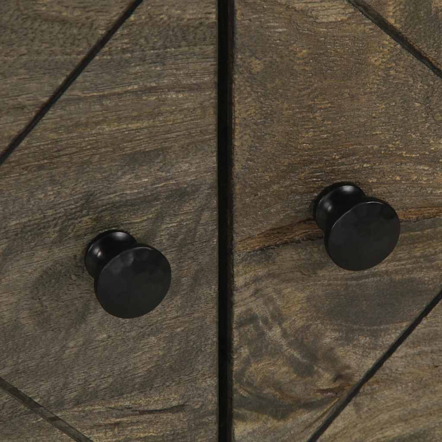 Salontafel 80x50x40 cm massief mangohout zwart