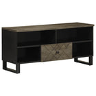 TV cabinet 100x33x46 cm solid mango wood black