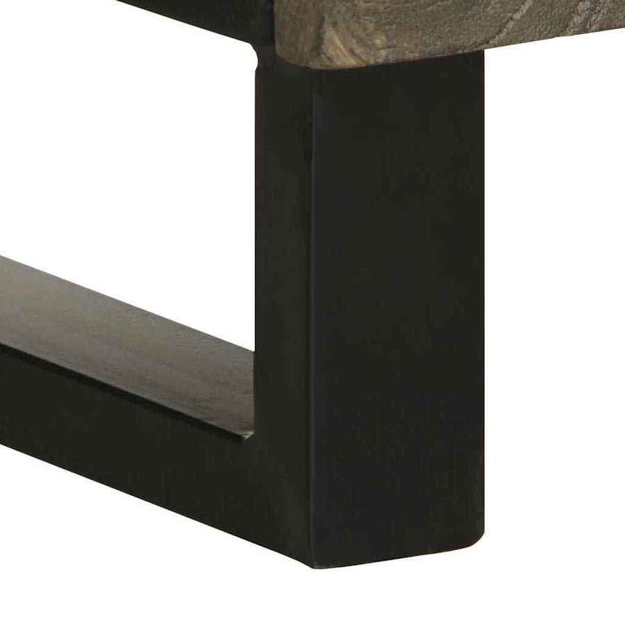 Badkamerkast 38x33x160 cm massief mangohout zwart